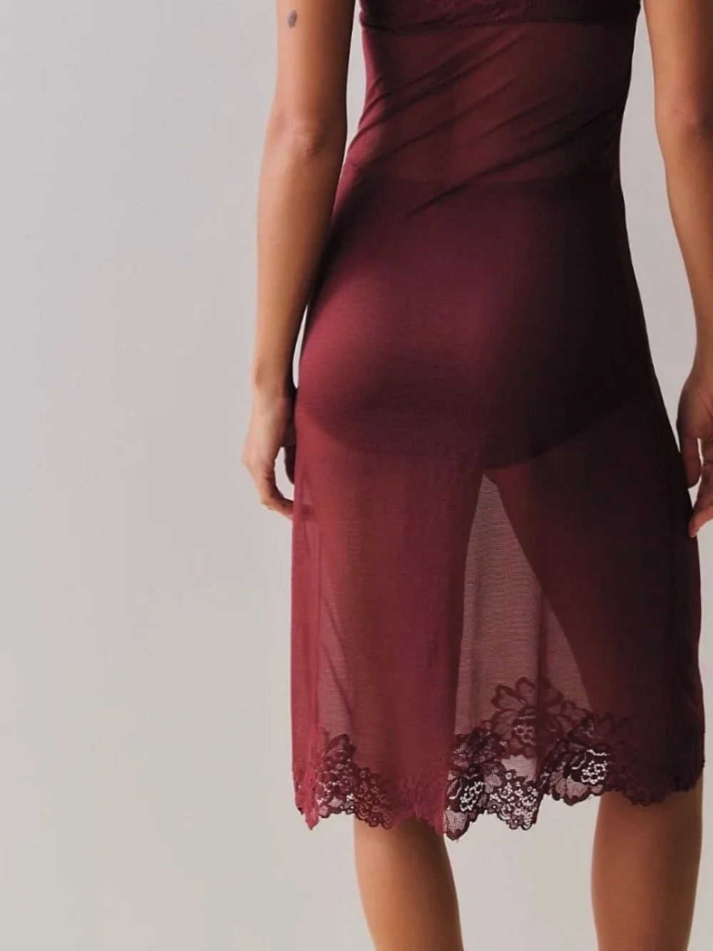 Free People Sheer Midi Slip Dress Large NWT